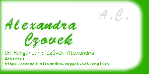 alexandra czovek business card